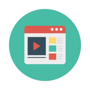 Video advertisement marketing , Stock vector